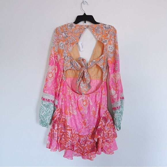 HEMANT AND NANDITA Sidra Ruffle Short Dress in Pink - Picture 9 of 12